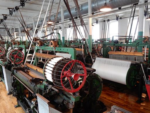 Lowell's water-powered textile mills.